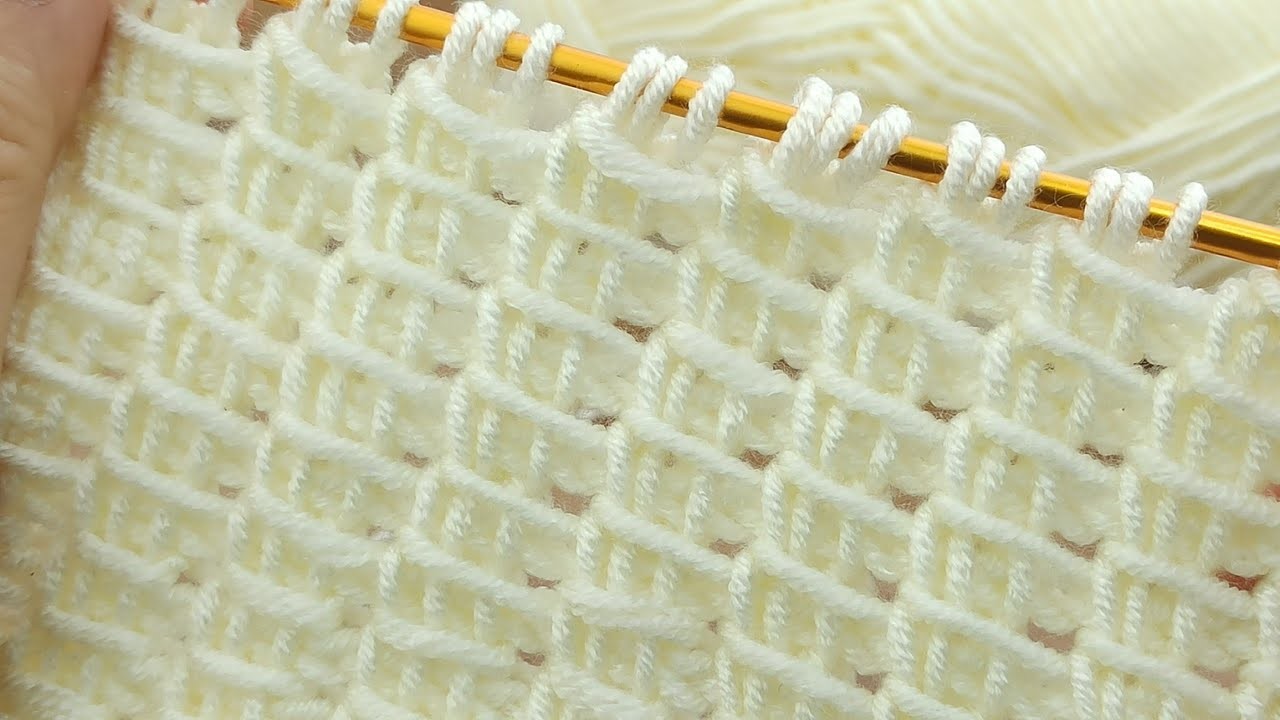 ????Tunus işi ???????? ~Trend~ *Super easy tunisian* knitting pattern online tutorial for new learners