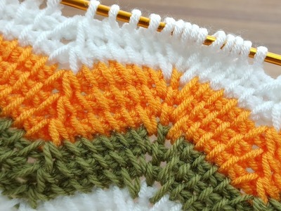 WONDERFUL???????? *Very easy very beautiful flashy Tunisian baby knitting. easy tutorial online #tunisian