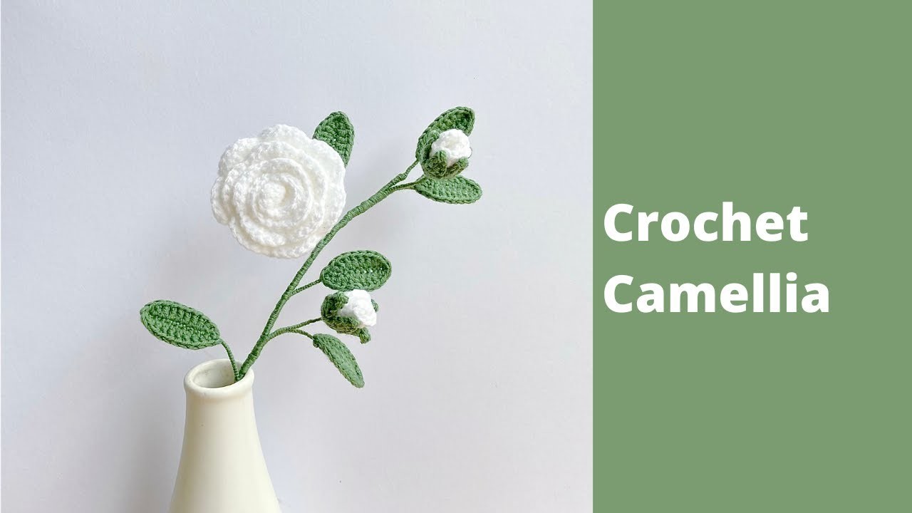 Crochet Camellia Flower Pattern| Crochet flowers | Easy Crochet Tutorial