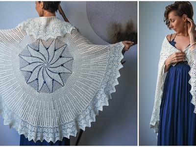 Crochet this Eye-Catching, Circular, Lace Shawl & Learn Some New Stitches – Crossaster!