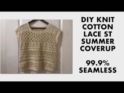 DIY COTTON SUMMER LACE TOP WITH ROUND NECK