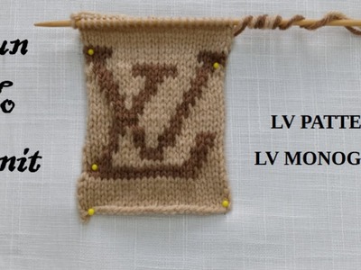 DIY Knitting Louis Vuitton LV PATTERN - MONOGRAM PATTERN.