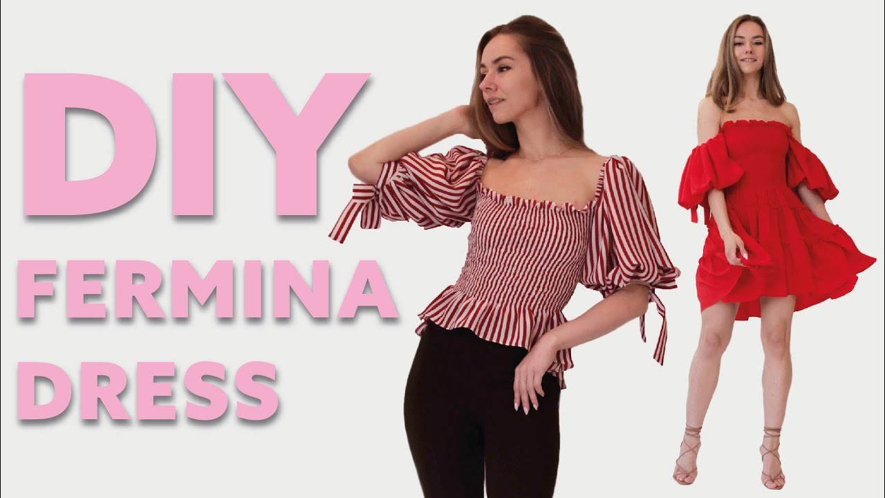 DIY Shirred Puff Sleeve Dress & Top | Sewing tutorial | Fermina Summer Dress