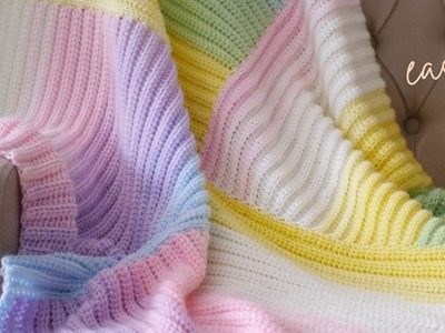 EASY Crochet Baby Blanket (Perfect For Beginners!)