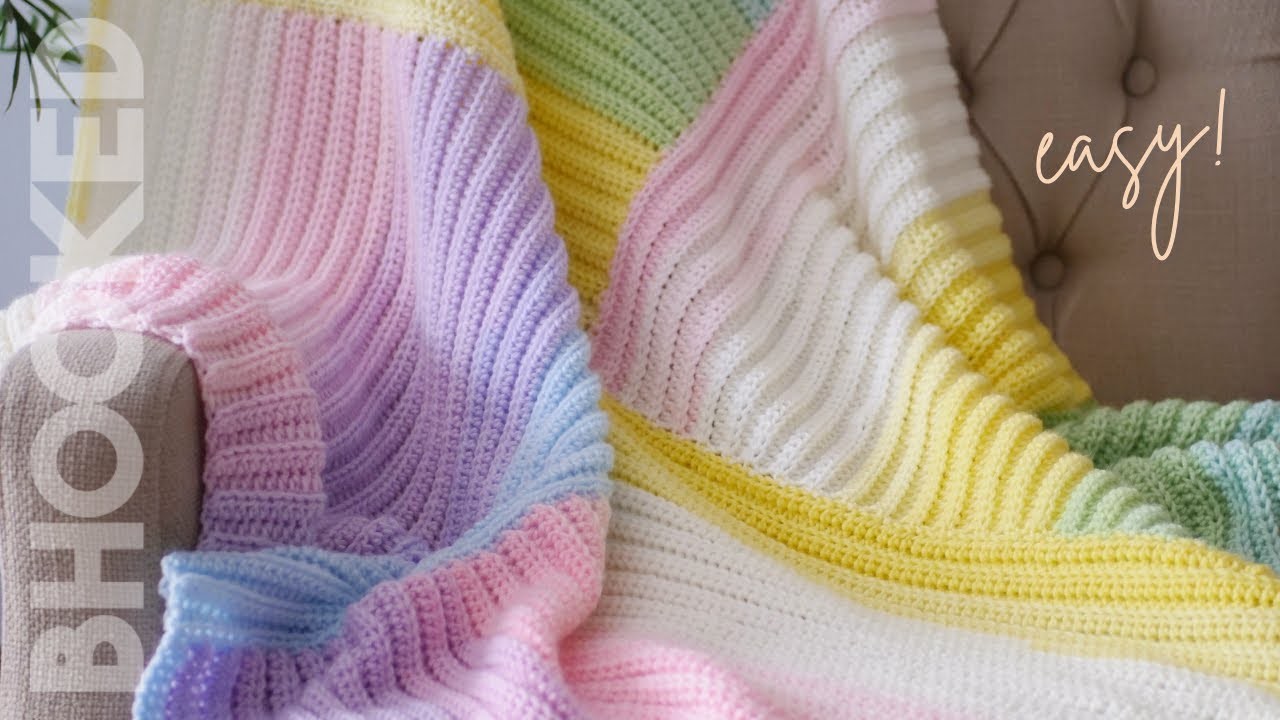 EASY Crochet Baby Blanket (Perfect For Beginners!)