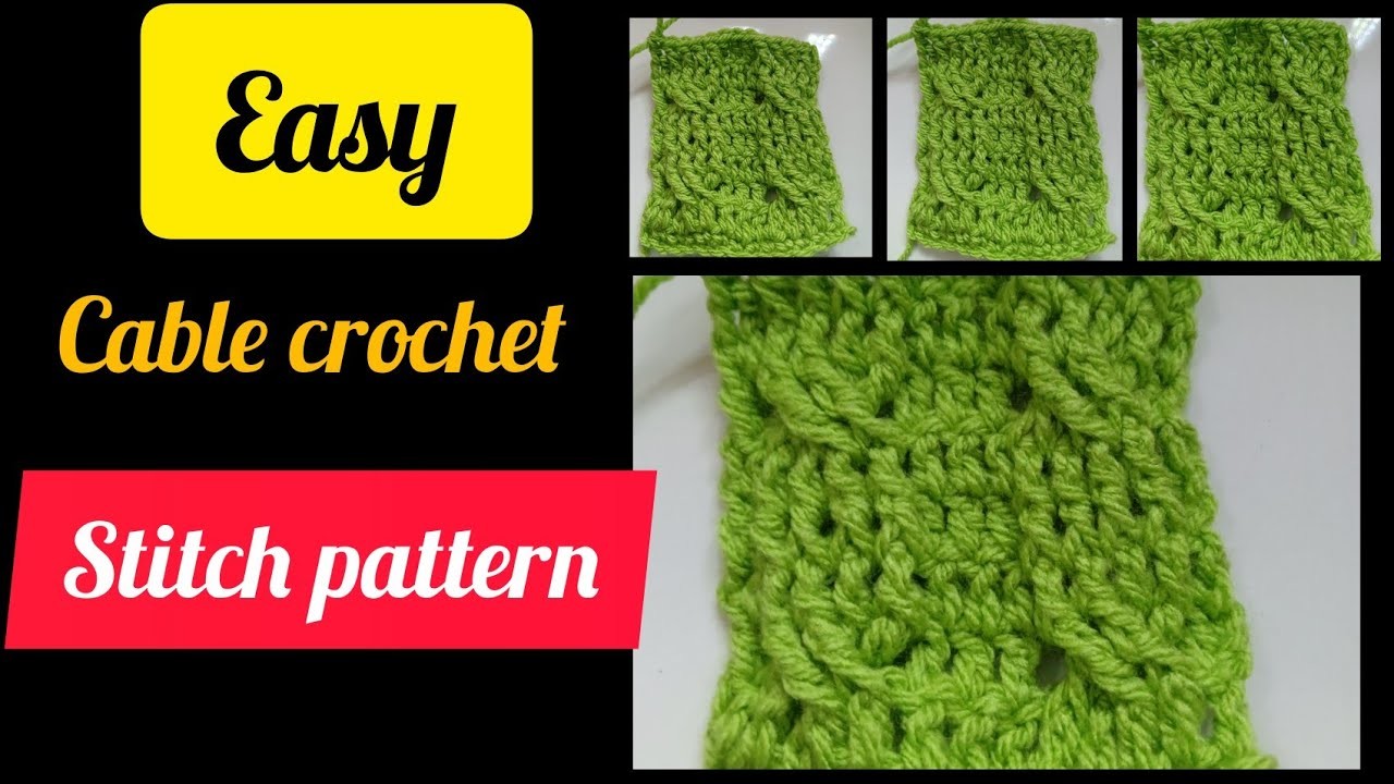 Easy crochet cable stitch pattern for beginners | slow version