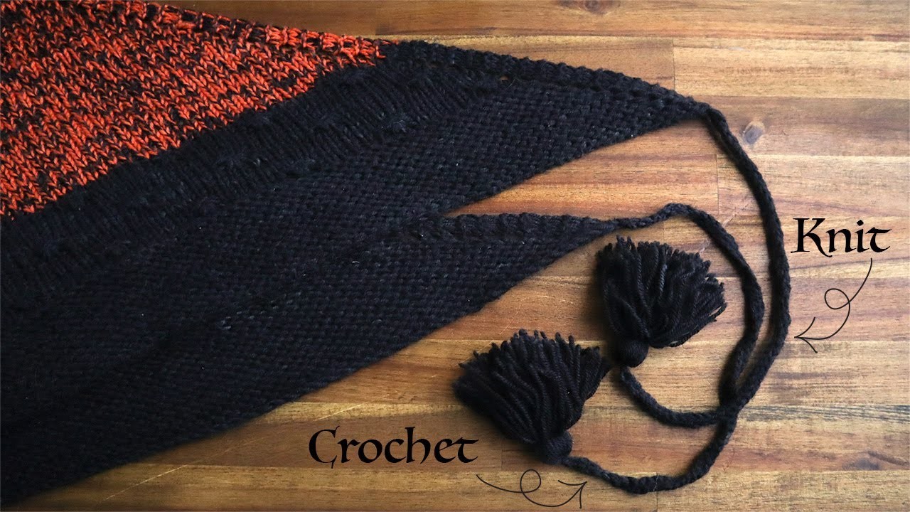 Extending a shawl to tie in the back (crochet and knit options!)