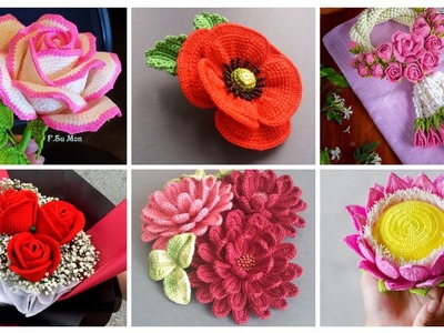 Gorgeous And Decent Crochet Flower Tutorial Ideas||Knitting Pattern Cozy Design