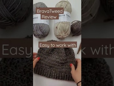 Grab your own Brava Tweed https:.shrsl.com.3ir7w #shorts #crochet #yarnreview