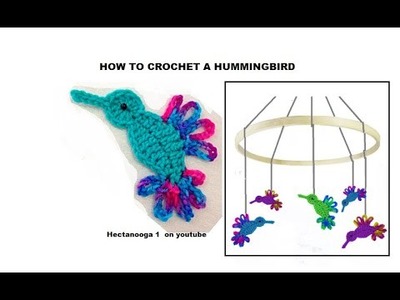 HOW TO CROCHET A HUMMINGBIRD APPLIQUE