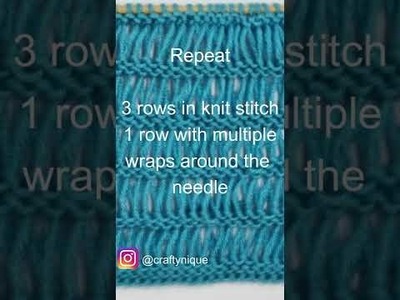 HOW TO KNIT THE DROP STITCH #SHORTS