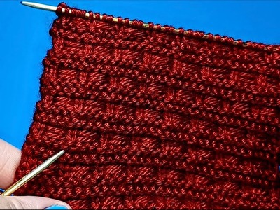 How to Knit Venetian Blind Lattice stitch