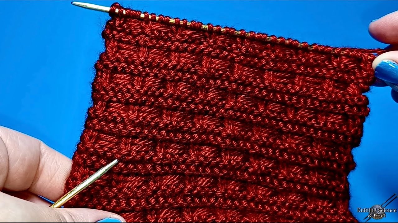 How to Knit Venetian Blind Lattice stitch