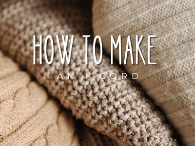How to make an I-cord #knitting #knit #yarn