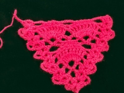 How to make triangle shawl || Triangle shawl kese banaya ||crochet tutorial @Knit art