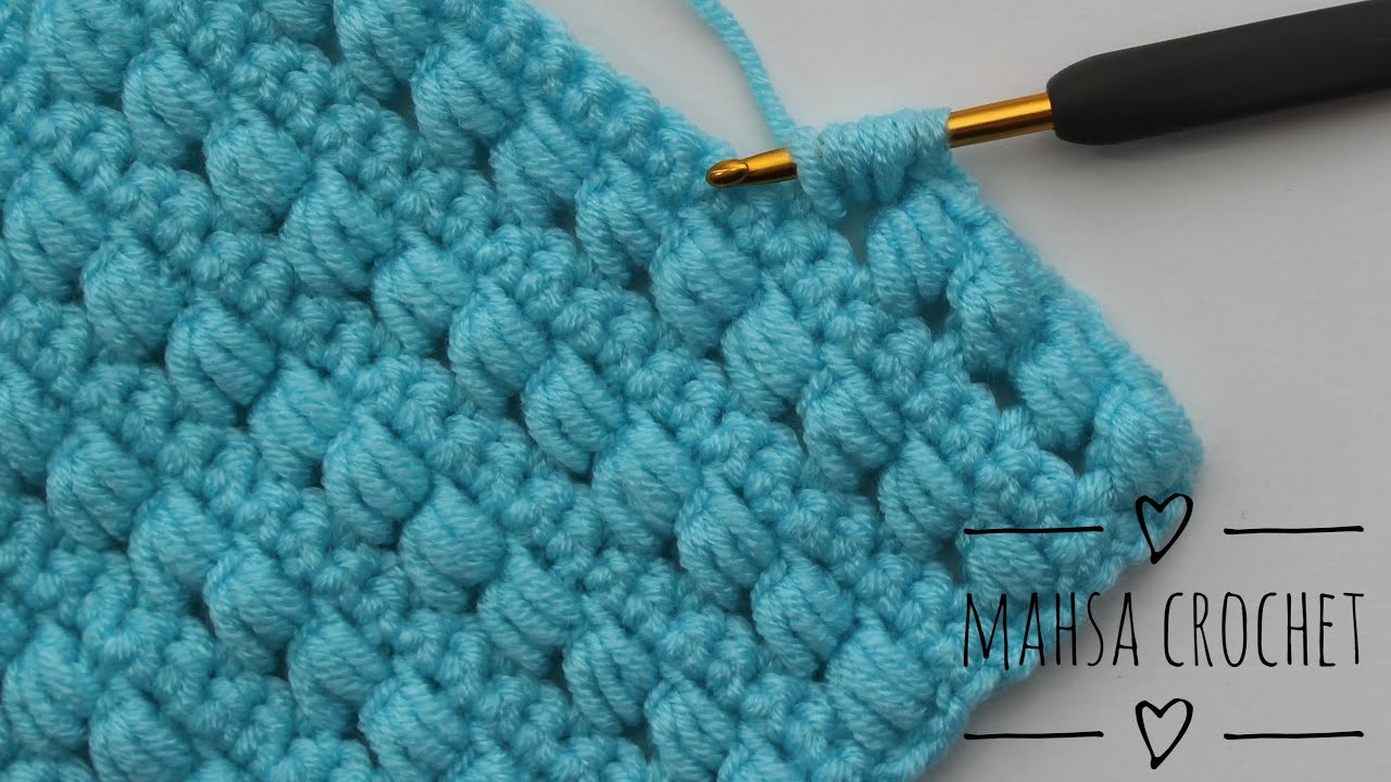 قلاب بافی - آموزش یه بافت خیلی جذاب و شیک با قلاب | Mahsa Crochet