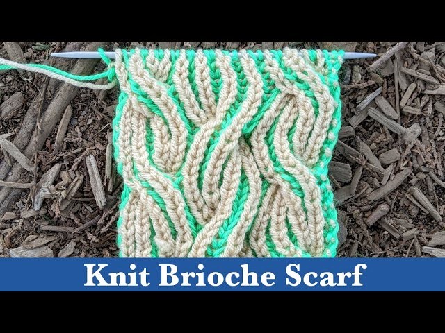 Knit Two Coloured Brioche Scarf | How to Knit Bi-Coloured Brioche Scarf || Brioche Knitting