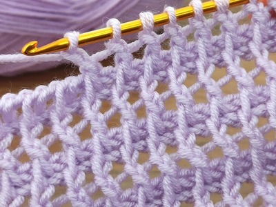 PERFECT  ???????? Design Pattern*~Trend~ Super Easy Tunisian Crochet cottage model online narration