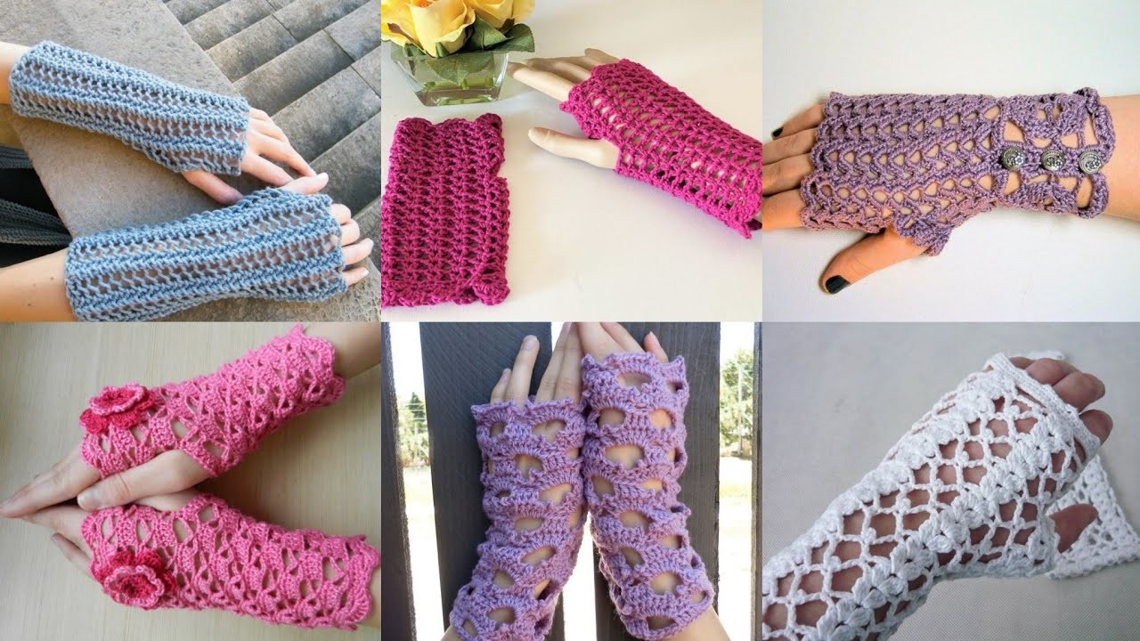 So stunning and gorgeous collection of crochet lace fingerless gloves patterns for summer
