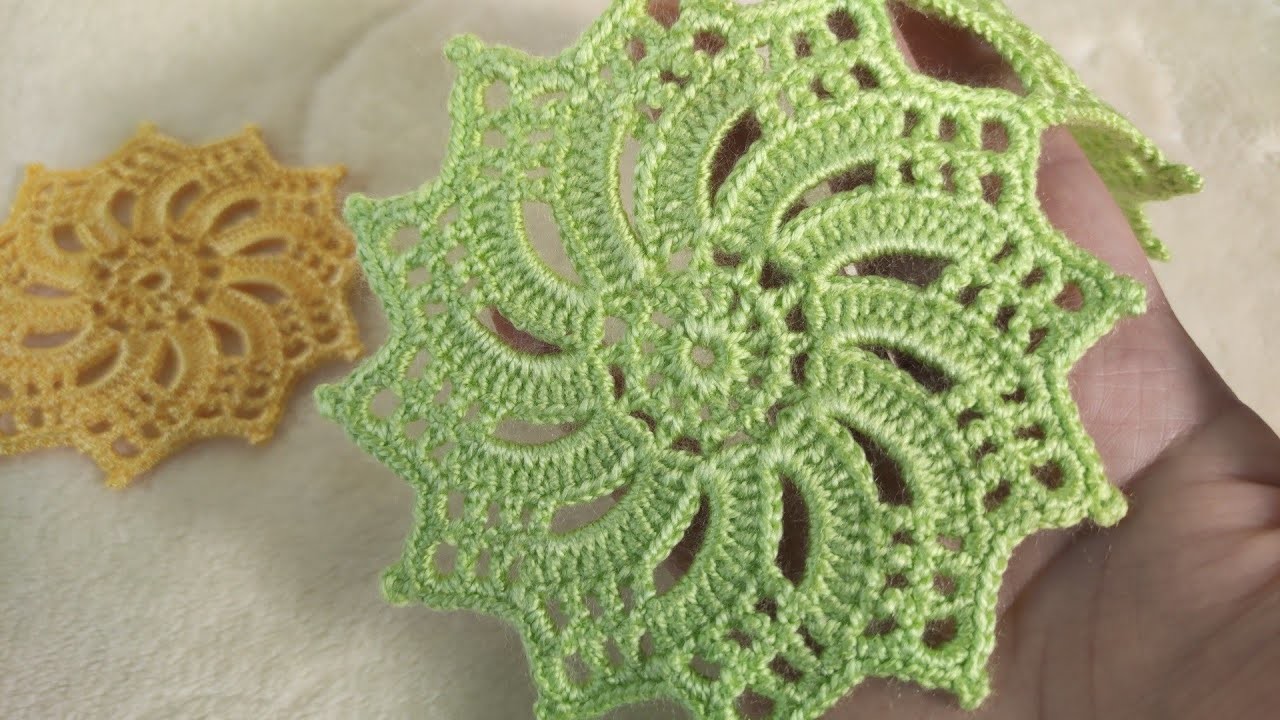Very Easy Crochet Flower Motif Table Cloth | Paso Paso