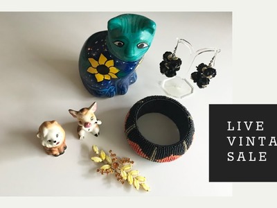 Vintage Live Sale!  When the cat, swan, cow and lion had a party!