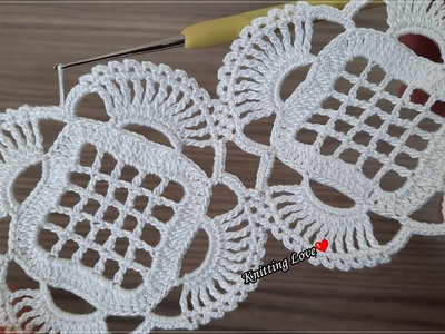 WONDERFUL ????Very Beautiful Flower Patterned Crochet Filet Etol Shawl and Cover Model Tığ işi örgü
