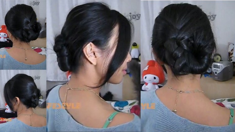 2 Minute Updo for Medium Length Hair (French Twist with a Twist) + Mexy Update