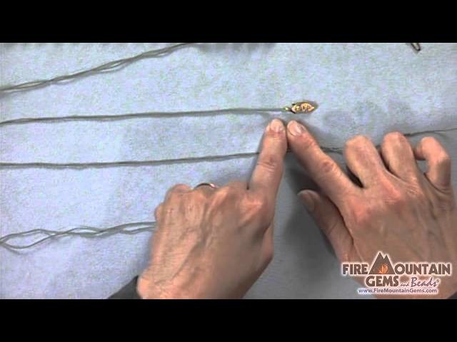 Adding French Wire and Clasp to Silk Thread