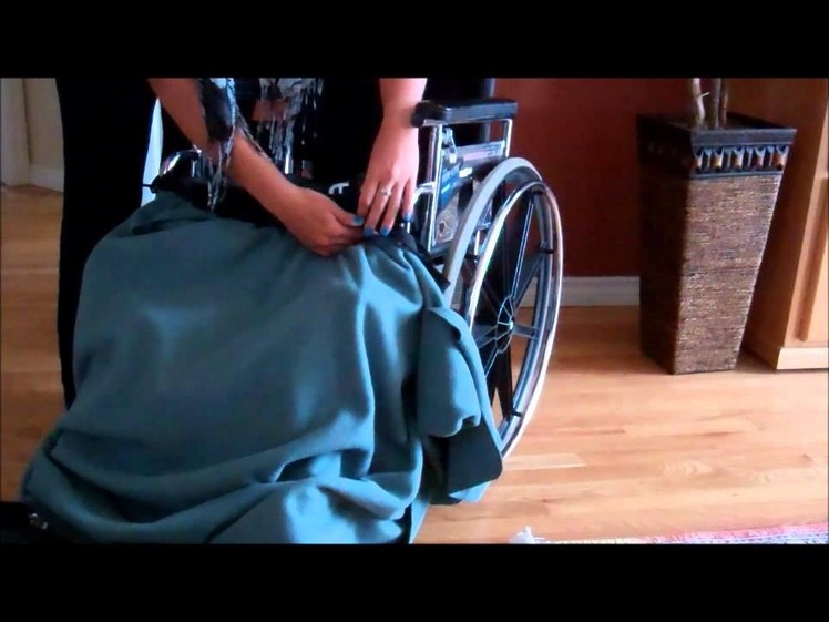 Attaching an InnovAID wheelchair blanket to a wheelchair