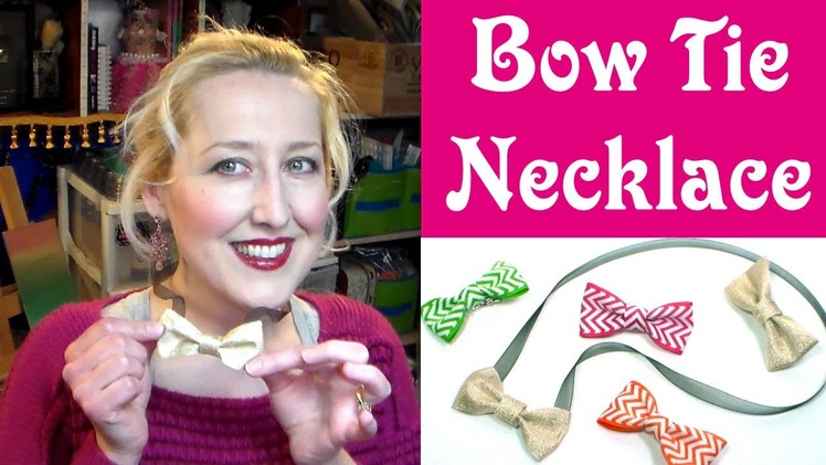 Bow Tie Necklace Tutorial {EASY gift for Mother's Day!}