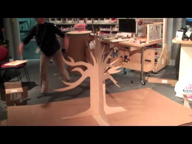 Cardboard pop-up tree
