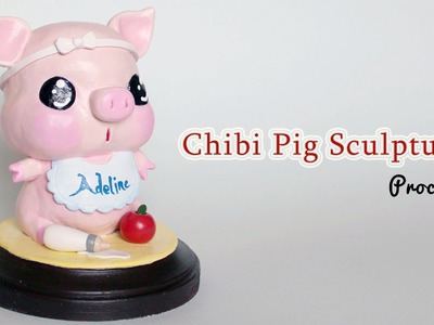 Chibi Pig Polymer Clay Sculpture DIY