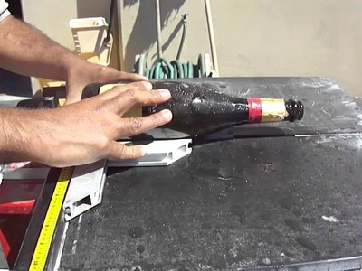 Cutting a wine bottle with the Apollo Ring Saw