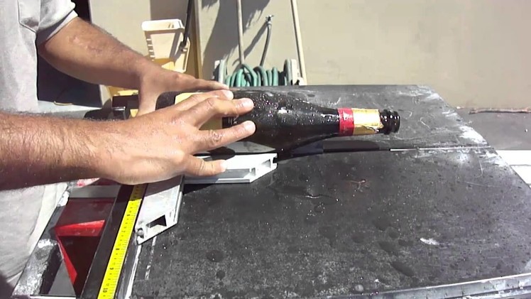 Cutting a wine bottle with the Apollo Ring Saw