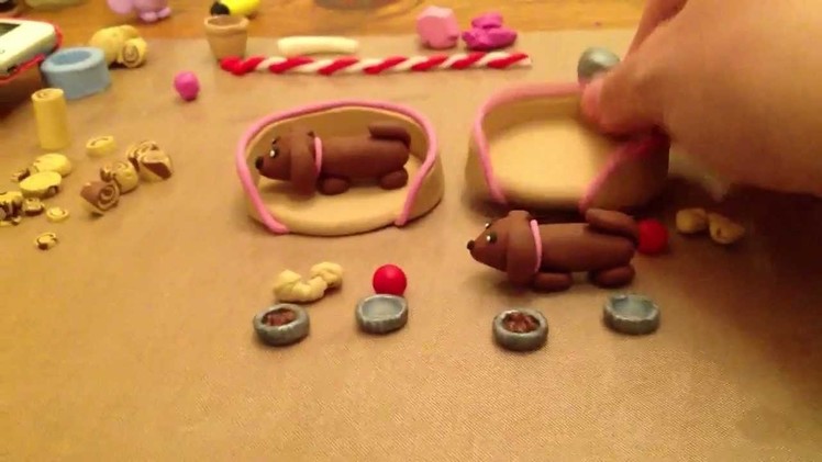 Dachshund Puppy Play Sets in Polymer Clay