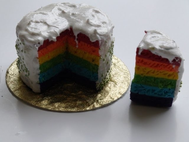 DIY: How To Make a Rainbow Cake With Polymer Clay