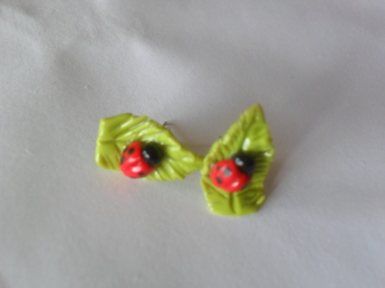 DIY: Lady Bug Earrings made with Polymer Clay (So Sweet Charms)