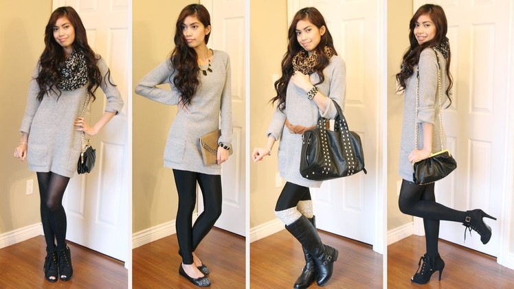 Fall Fashion Ideas: How to Style a Sweater Dress (My Sister's Closet Edition)