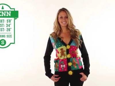 Funny Christmas Sweater - Ugly Patchwork Cardigan by Tipsy Elves