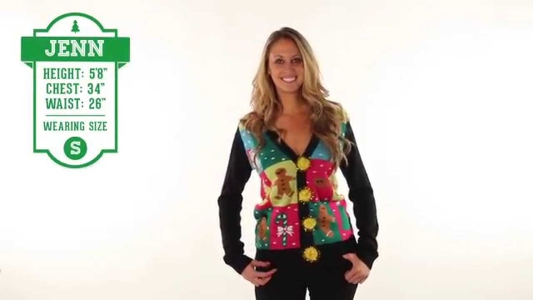 Funny Christmas Sweater - Ugly Patchwork Cardigan by Tipsy Elves