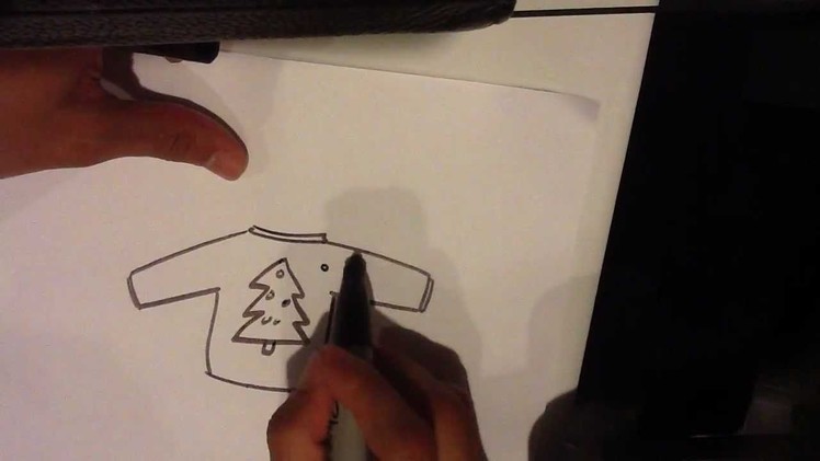 How to Draw Ugly Christmas Sweater - Christmas Drawings