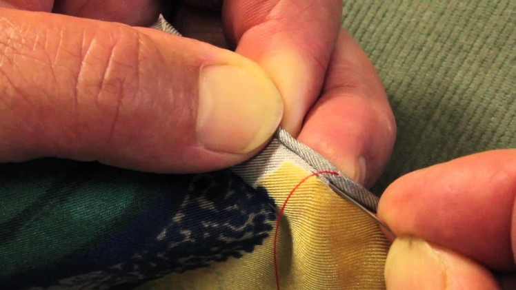 How to hand roll a silk scarf