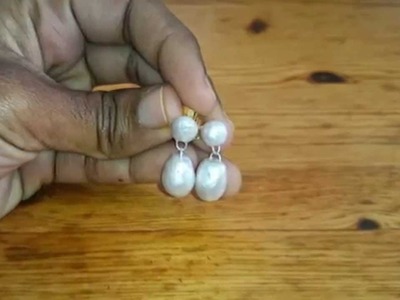How to make terracotta faux pearl earrings - terracotta.clay jewellery making tutorial