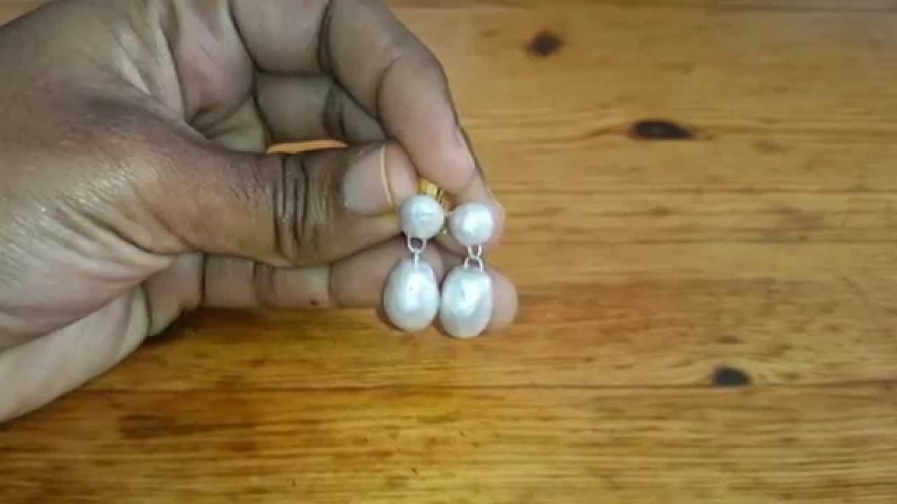How to make terracotta faux pearl earrings - terracotta.clay jewellery making tutorial
