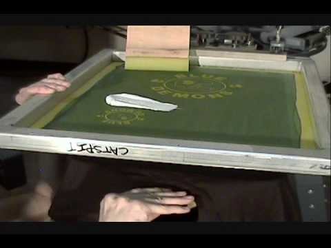 How To Screen Print: Left Chest Print Demo - White On Black