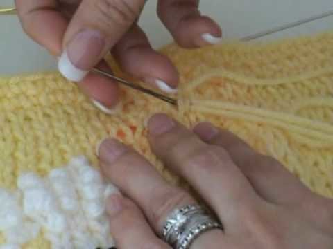 How to sew stitch together granny squares - Oodles of Poodles #13