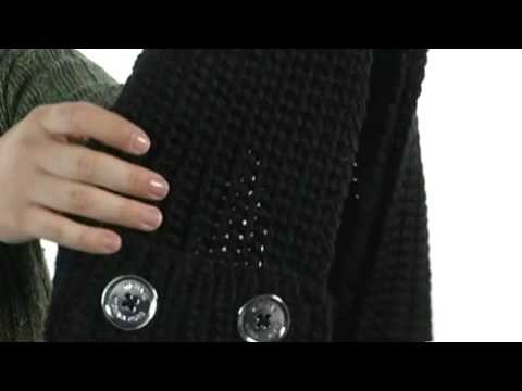 MICHAEL Michael Kors Fisherman Stitch MK Button Scarf with Pockets  7698216