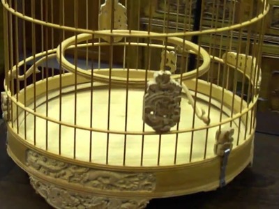 Oriental Chinese Bamboo Hand-made Birdcage s2173m
