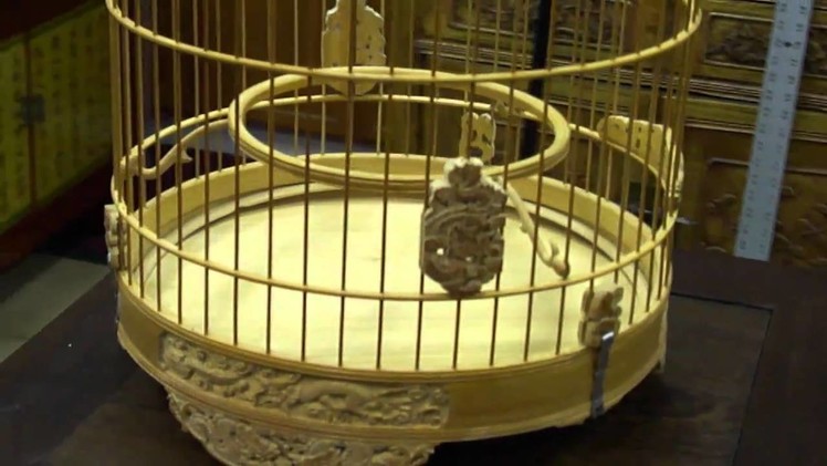 Oriental Chinese Bamboo Hand-made Birdcage s2173m