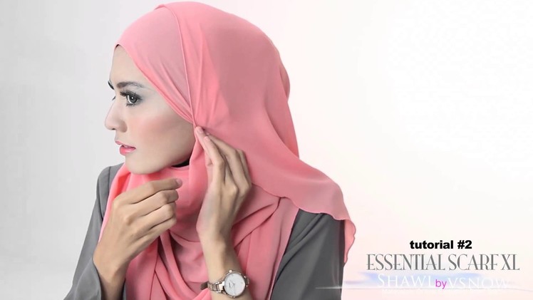 Shawlbyvsnow : Hijab Tutorial 2 with VS Essential Scarf XL